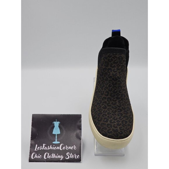 Rothy's Womens Black Brown Leopard Shoes The Chelsea In Espresso  Sz 8.5 2371 - Picture 15 of 16